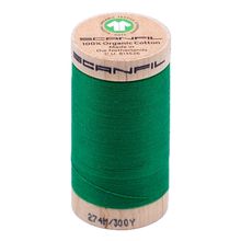 Load image into Gallery viewer, Wooden spool of organic cotton sewing thread