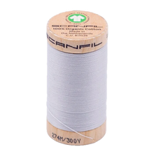 Load image into Gallery viewer, Wooden spool of organic cotton sewing thread
