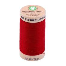 Load image into Gallery viewer, Wooden spool of organic cotton sewing thread