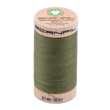 Load image into Gallery viewer, Wooden spool of Scanfil organic cotton sewing thread
