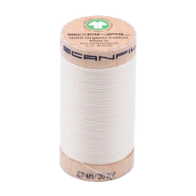 Load image into Gallery viewer, Wooden reel of organic cotton sewing thread