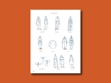 Load image into Gallery viewer, Fourteen line drawings of designs featured in TAUKO magazine issue 10.