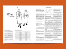 Load image into Gallery viewer, Magazine spread of sewing instructions for pattern "Wren"