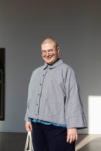 Load image into Gallery viewer, Model wears a short jacket with peter pan collar