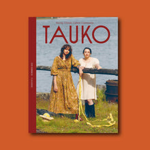 Load image into Gallery viewer, TAUKO magazine cover, features two models standing by a fence next to a body of water, wearing dresses with elasticated necklines.