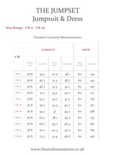 Load image into Gallery viewer, The Avid Seamstress Jumpsuit & Dress Sewing Pattern Finished Garments Measurements