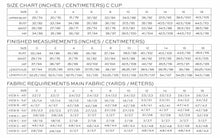 Load image into Gallery viewer, True Bias Lora Dress Sewing Pattern Measurements chart for sizes 0-18