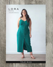 Load image into Gallery viewer, True Bias Lora Dress Sewing Pattern Packaging for sizes 14-32