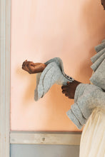 Load image into Gallery viewer, Lady wears statement cuff pieces of layers of contoured waves
