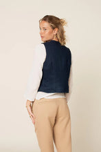 Load image into Gallery viewer, Back view of lady wearing Pika Vest over a long sleeve blouse