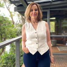 Load image into Gallery viewer, Lady wears Pika Vest fastened as a chic top