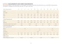 Load image into Gallery viewer, Wardrobe By Me Abby Dress Measures Chart in Imperial units