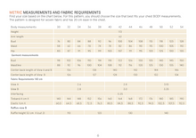 Load image into Gallery viewer, Wardrobe By Me Abby Dress Measures Chart in Metric units