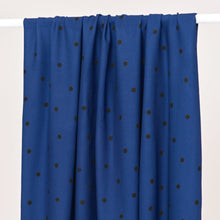 Load image into Gallery viewer, Dot print EcoVero Viscose Crepe Fabric hangs over rail