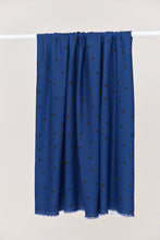 Load image into Gallery viewer, Dot print EcoVero Viscose Crepe Fabric hangs over rail
