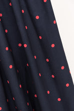 Load image into Gallery viewer, Close up of dot print EcoVero Viscose Crepe fabric