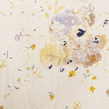 Load image into Gallery viewer, Close up of Organic Cotton Double Gauze fabric shows a watercolour floral print