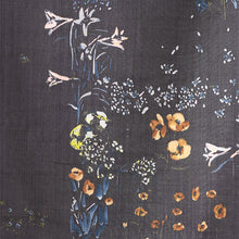 Load image into Gallery viewer, Close up of Organic Cotton Double Gauze fabric shows a watercolour floral print