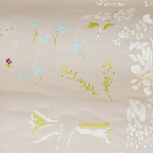 Load image into Gallery viewer, Watercolour print of flower stems on Organic Cotton Double Gauze fabric