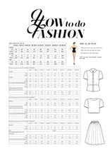 Load image into Gallery viewer, How To Do Fashion No 8 Svaneke sewing pattern measurements chart