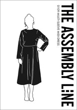 Load image into Gallery viewer, Packaging Front of The Assembly Line Multi Sleeve Midi Dress