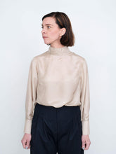 Load image into Gallery viewer, Front view of lady wearing blouse without the Tie Bow
