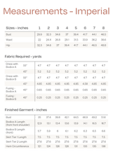 Load image into Gallery viewer, Imperial Measurements Chart for Celestia Dress for sizes 1-8