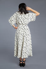 Load image into Gallery viewer, Back view of Elodie Wrap Dress, midi length