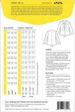 Load image into Gallery viewer, Back envelope packaging of Closet Core Patterns' Jasika Blazer