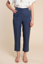 Load image into Gallery viewer, Lady wears a tapered Pietra trousers with hand in pocket