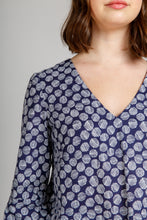 Load image into Gallery viewer, Close up of Dove Blouse V-neck