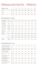 Load image into Gallery viewer, Metric Measurements Chart for Estella Dress for Sizes 1-8