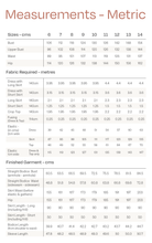 Load image into Gallery viewer, Metric Measurements Chart for Estella Dress for Sizes 6-14