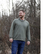 Load image into Gallery viewer, Man wears a sweater with shawl collar.