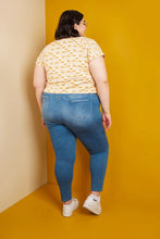 Load image into Gallery viewer, Back view of lady wearing a Square Neck top tucked into trousers