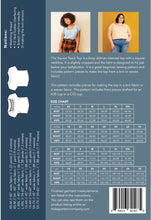 Load image into Gallery viewer, Friday Pattern Co Square Neck Top Sewing Pattern Packaging Back