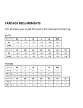Load image into Gallery viewer, Yardage Requirements Chart for Square Neck Top