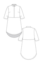 Load image into Gallery viewer, Technical line drawing of dress.
