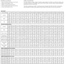 Load image into Gallery viewer, Table of measurements