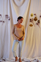 Load image into Gallery viewer, Front view of lady standing, wearing Hussard jeans showing rolled up hems.