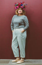 Load image into Gallery viewer, Front view of lady wearing Hussard jeans, with hands in pockets.