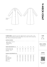 Load image into Gallery viewer, The Assembly Line V-Neck Coat Measures Chart
