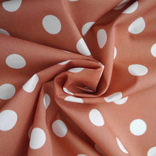 Load image into Gallery viewer, Kristi Spot Cotton Lawn fabric with central swirl shows a crisp fluid handle