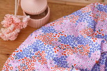 Load image into Gallery viewer, Floral viscose fabric slightly crumpled displayed next to dried flowers and vase