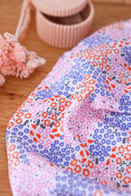 Load image into Gallery viewer, Floral viscose fabric slightly crumpled displayed next to dried flowers and vase