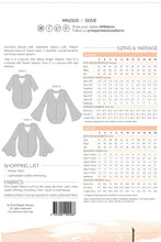 Load image into Gallery viewer, Megan Nielsen Dove Blouse Sewing Pattern Packaging Back VIew