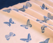 Load image into Gallery viewer, EcoVero Viscose fabric with butterflies printed on, ruched to soft rolls