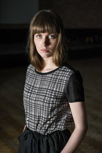 Load image into Gallery viewer, Lady wears the Camber Set T-Shirt in check pattern