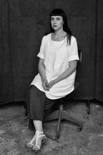 Load image into Gallery viewer, Lady sits on chair wearing Dress Shirt with trousers