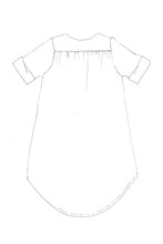 Load image into Gallery viewer, Line Drawing of Shirt Dress, back